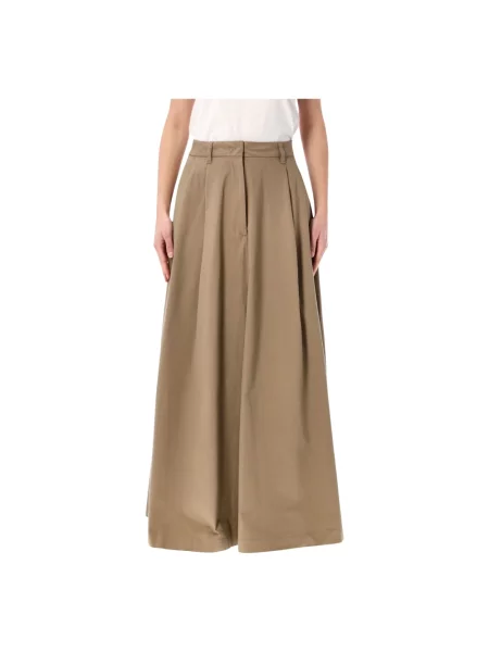 Długa spódnica maxi Thelatest brązowa