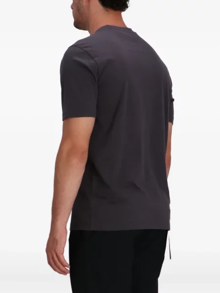 Tricou Boss cu dungi cu autograf gri