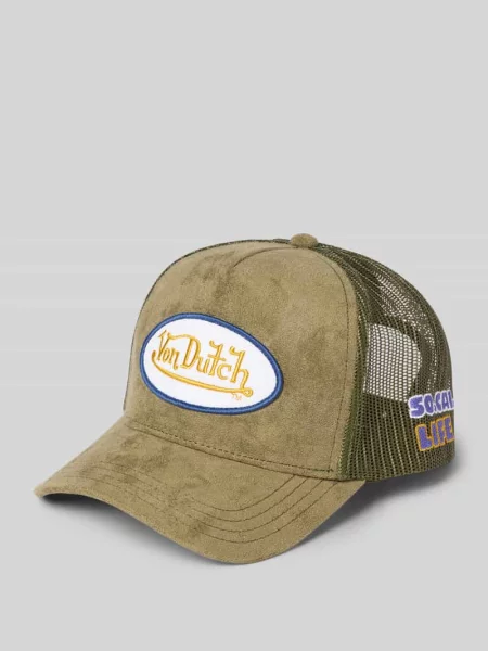 Czapka z daszkiem typu trucker z naszywką z logo model CASQUETTE' Von Dutch oliwkowa