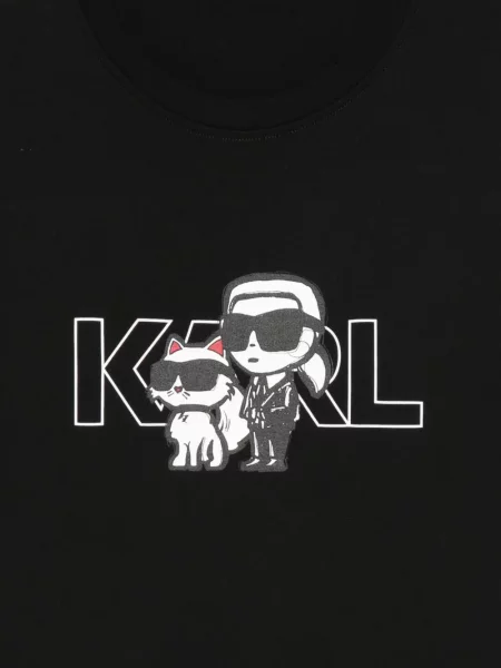 Тениска Karl Lagerfeld с принт черно