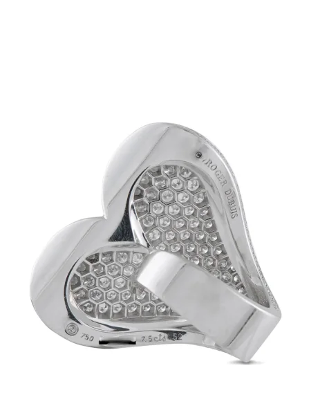 Diamant inel Roger Dubuis cu motiv cu inimi argintiu
