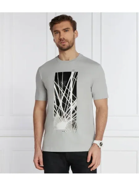 BOSS GREEN Tricou Tee 6 | stretch gri