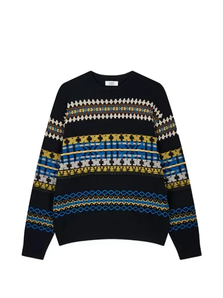 Pulover Tomboy din jacard albastru