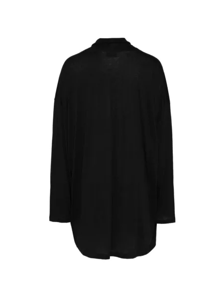 Яке тип риза Yohji Yamamoto с V-образно деколте черно