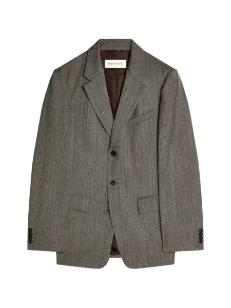 Sacou Dries Van Noten de lână maro