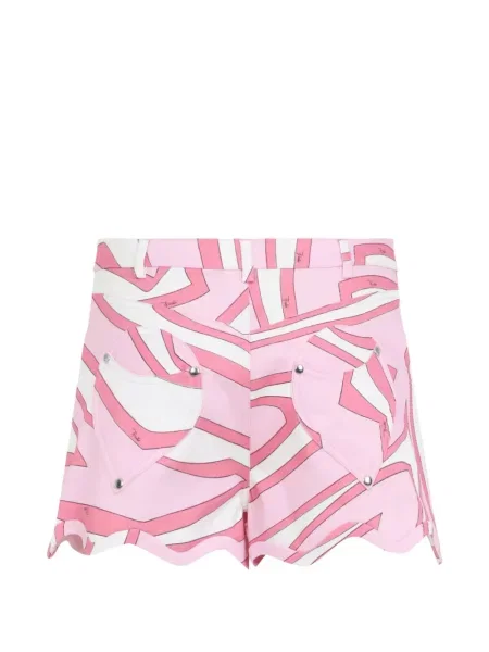 Pantaloni scurți Pucci cu imagine roz