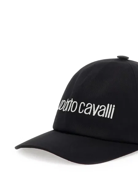 Șapcă Roberto Cavalli cu broderie negru