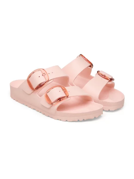 Klapki Birkenstock na sprzączkę różowe