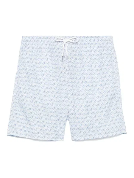 Kąpielówki Paul & Shark z nadrukiem niebieskie