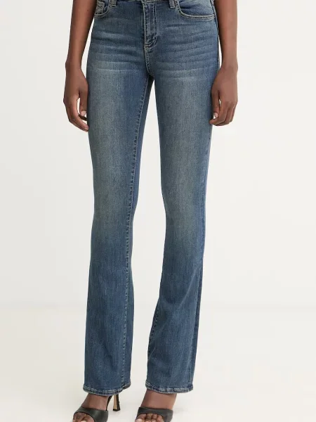 Armani Exchange blugi flared pentru femei albastru