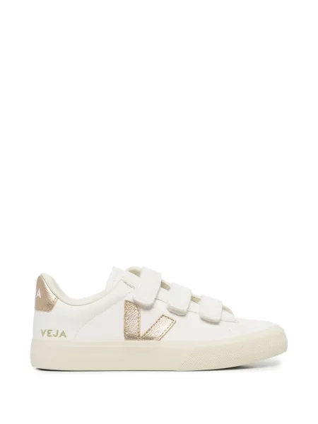Sneakerși Veja cu bretele alb