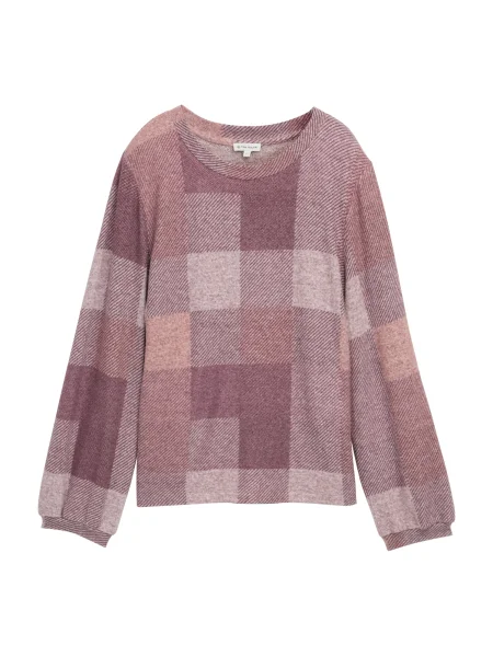 TOM TAILOR Tričko bledě / bobule / starorůžová / růžový melír fialová