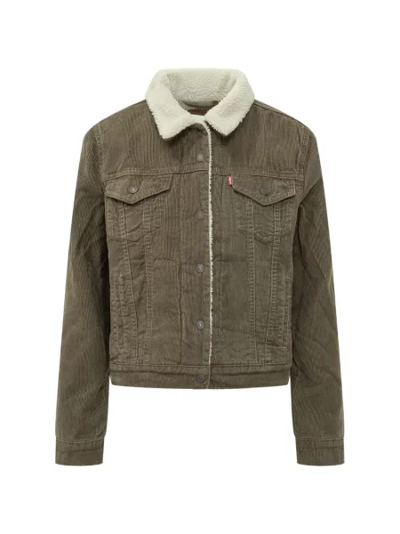 Gulerat blugi Levi's® cu autograf de catifea cord maro