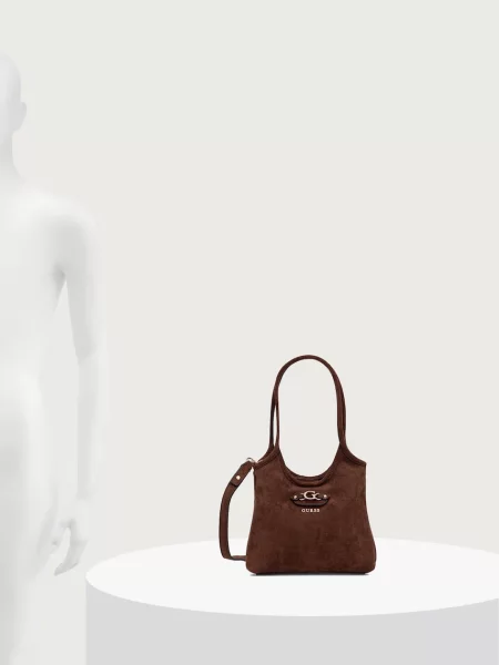 Замшевая сумка через плечо Guess