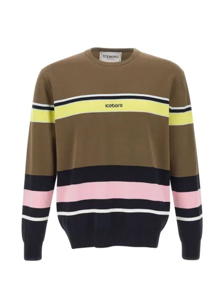 Pulover Iceberg cu broderie maro