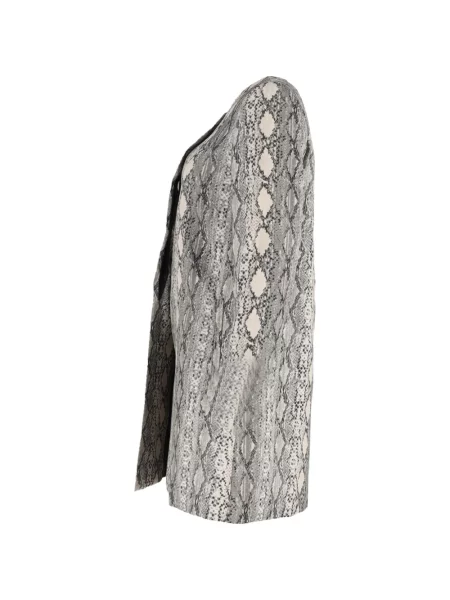 Palton Max Mara cu imagine cu model piele de șarpe gri