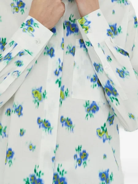 Cămașă Lovechild cu model floral cu imagine alb