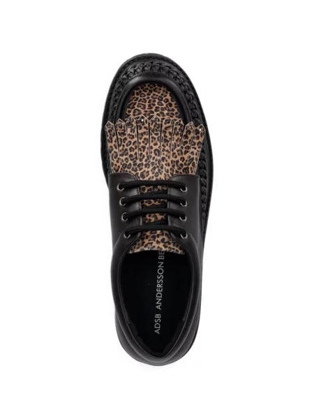 Pantofi Andersson Bell cu șireturi cu imagine cu model leopard maro