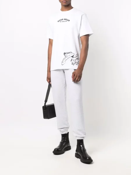 Tricou Gcds cu decolteu rotund alb