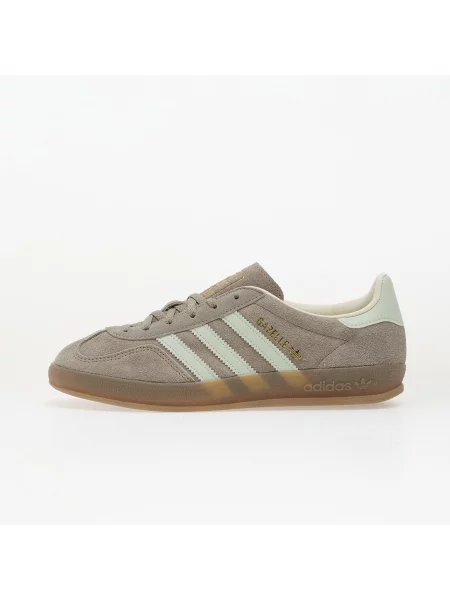 Tenisky adidas Gazelle Indoor W Silver Pebble/ Linen Green/ EUR 36 šedé