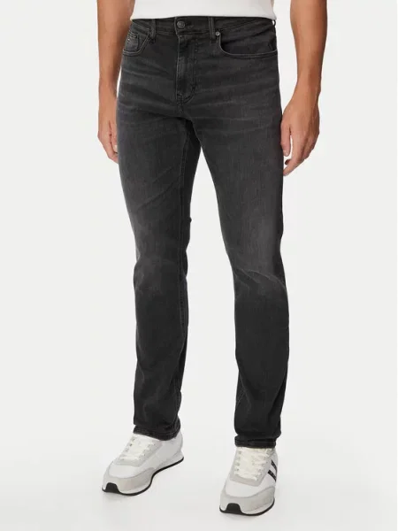 Tommy Jeans slim fit traperice za muškarce crna