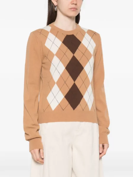 Pulover Jucca cu model argyle cu decolteu rotund