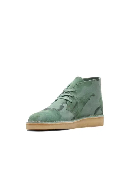Półbuty Clarks zamszowe zielone