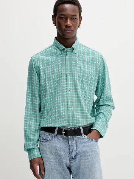 Les Deux cămașă pentru bărbați Kent verde