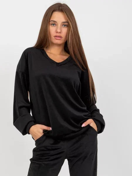 Bluză Fashionhunters negru