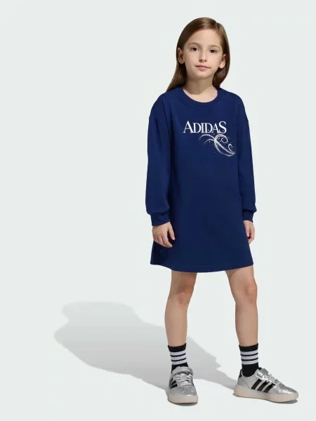Детское платье мини Adidas синее