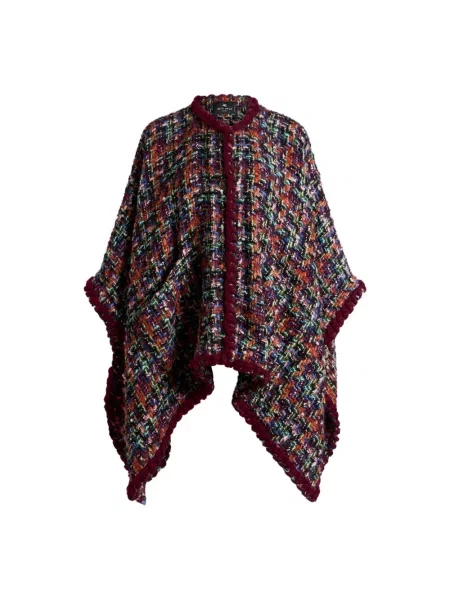 Wielobarwność kurtka Etro z pomponem