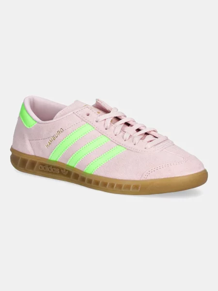 Adidas Originals sneakers din piele întoarsă Hamburg W roz