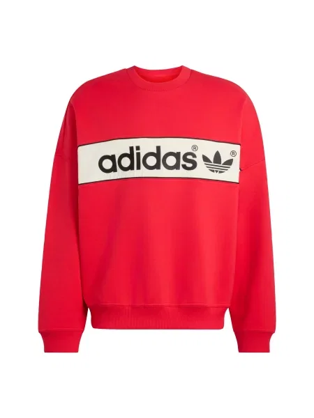 ADIDAS ORIGINALS Mikina AdiSignature NY červená offwhite černá