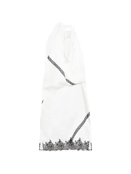 Rochie Iro din dantelă drapată de costum alb