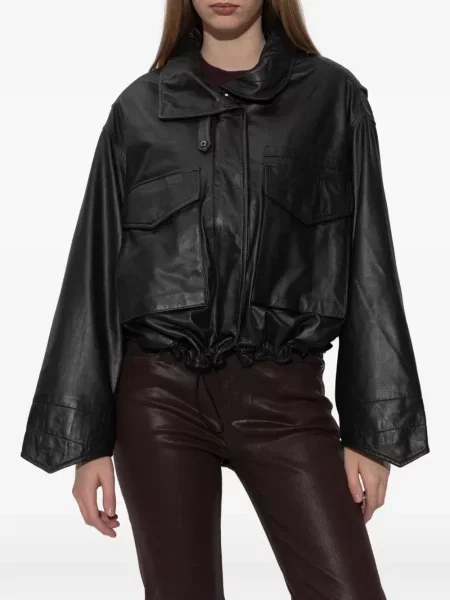 Geanta de piele Allsaints negru