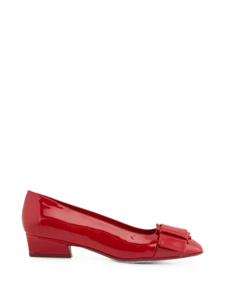 Pantofi cu toc Ferragamo din piele roșu