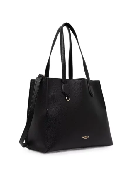 Geantă shopper Twinset cu autograf negru