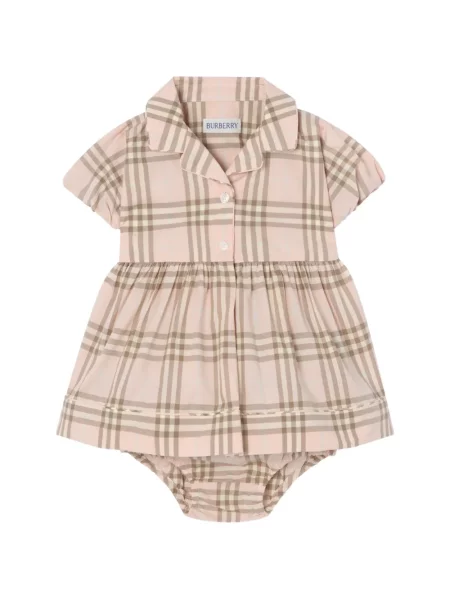 Dětské šaty Burberry růžové