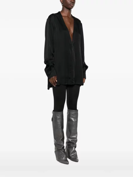 Bluză Rick Owens cu decolteu în V negru