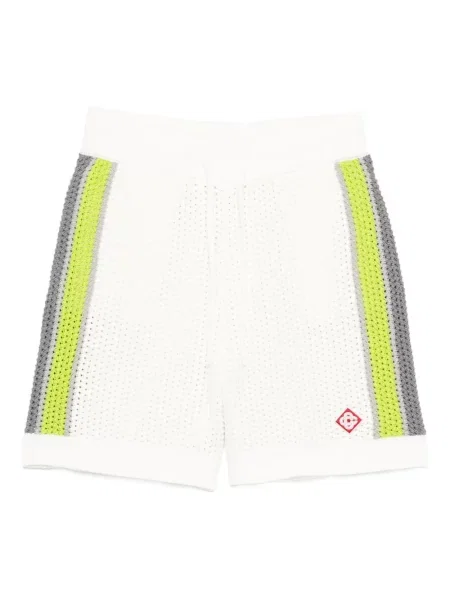 Pruhované kraťasy Casablanca bílé