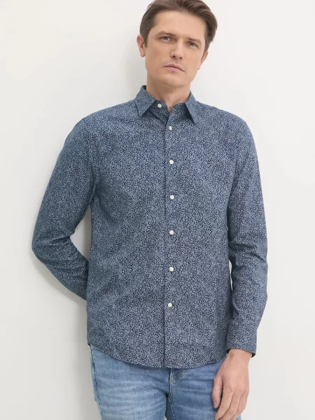 Tommy Hilfiger ing férfi galléros sötétkék regular kék