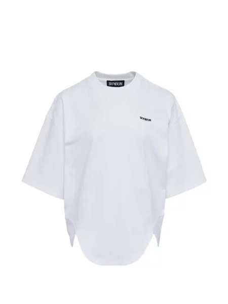 Tricou Bonbom tip corset alb