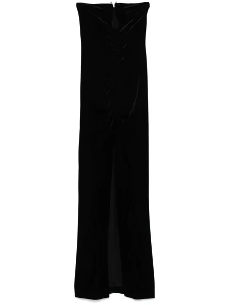 Rochie maxi Nissa de catifea de costum negru