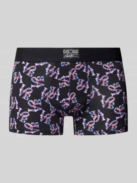 Obcisłe bokserki o kroju slim fit z mieszanka bawełny model Pop Love' Hom czarne