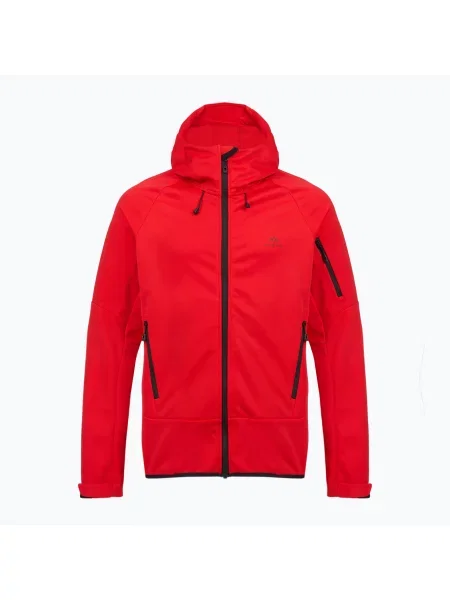 Hanorac trekking pentru bărbați KADVA Arix WP softshell hibrid roșu