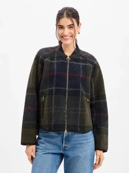 Barbour Damowa kurtka typu teddy Kobiety zielony 34 granatowa