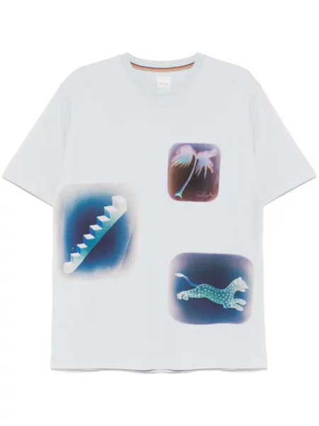 Tricou Paul Smith cu imagine albastru