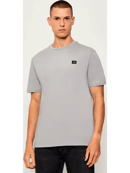 Tricou Calvin Klein clasic din jerseu gri