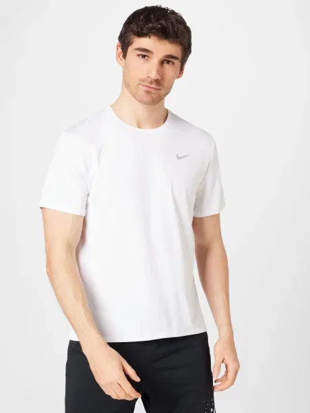 NIKE Funkčné tričko MILER strieborná biela