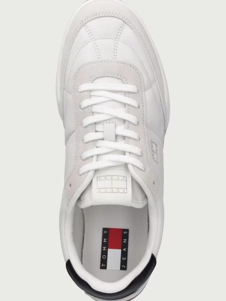 Tommy Jeans LOW LTH маратонки мъжки от кожа бежово
